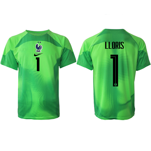 Fotballdrakt Herre Frankrike Hugo Lloris #1 Keeper Bortedrakt VM 2022 Kortermet